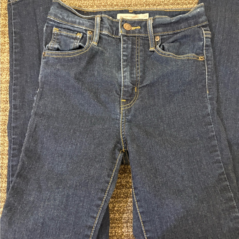 Levi's Dark Blue Skinny Jeans high rise
